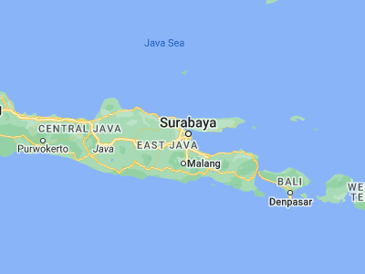 Map showing location of Driyorejo (-7.3659, 112.6219)