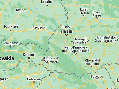 Map showing location of Drogobych (49.34991, 23.50561)