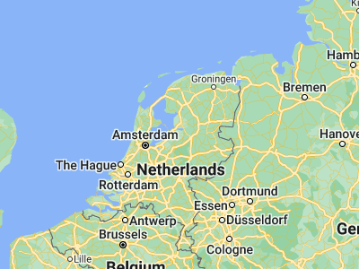 Map showing location of Dronten (52.525, 5.71806)
