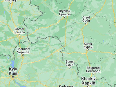 Map showing location of Druzhba (52.04545, 33.94517)