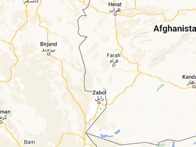 Map showing location of Dū Qal‘ah (32.14237, 61.4469)