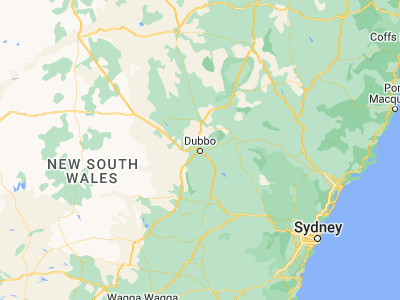 Map showing location of Dubbo (-32.24295, 148.60484)