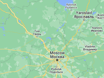 Map showing location of Dubna (56.73333, 37.16667)