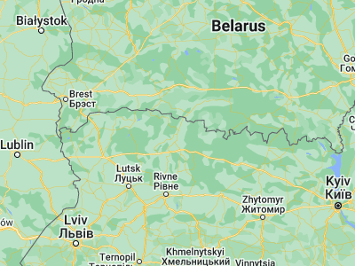 Map showing location of Dubrovytsya (51.57438, 26.56503)