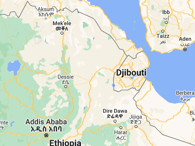 Map showing location of Dubtī (11.73611, 41.08528)