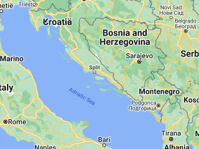 Map showing location of Duće (43.44278, 16.66833)