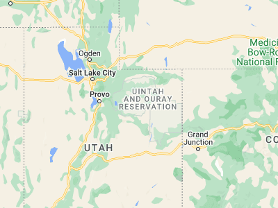 Map showing location of Duchesne (40.16329, -110.40293)