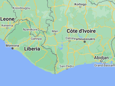 Map showing location of Duekoué (6.74202, -7.34918)