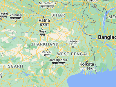 Map showing location of Dugda (23.75, 86.16667)