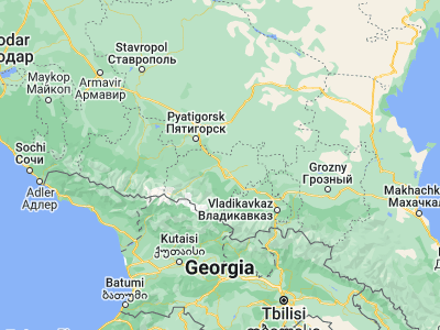 Map showing location of Dugulubgey (43.6625, 43.53694)