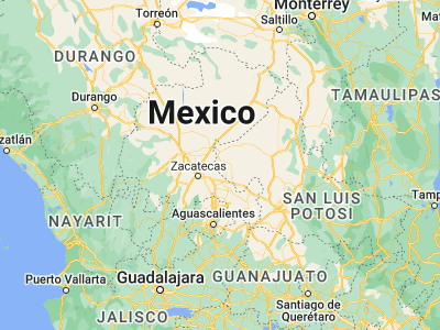 Map showing location of Dulce Grande (23.00284, -102.17666)