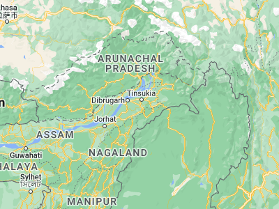 Map showing location of Duliāgaon (27.37227, 95.30754)