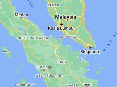 Map showing location of Dumai (1.68333, 101.45)