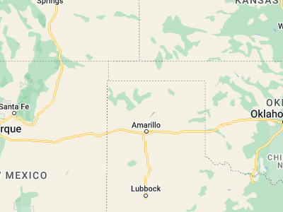 Map showing location of Dumas (35.86559, -101.97324)