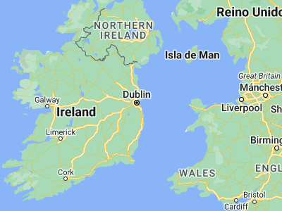 Map showing location of Dún Laoghaire (53.29395, -6.13586)