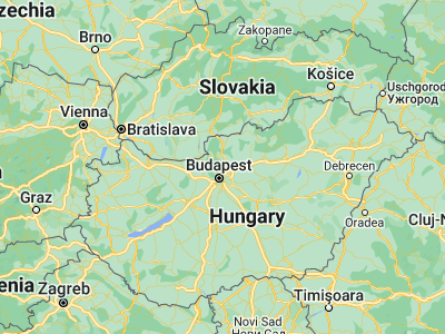 Map showing location of Dunakeszi (47.6364, 19.13864)