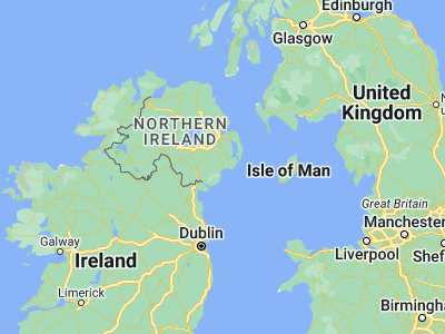Map showing location of Dundrum (54.2575, -5.84455)