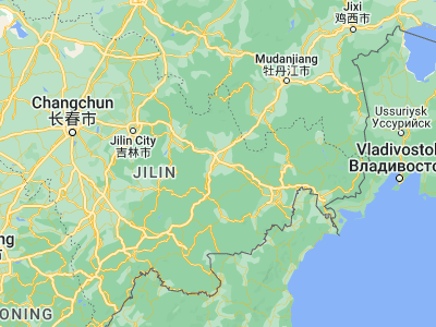 Map showing location of Dunhua (43.3725, 128.2425)