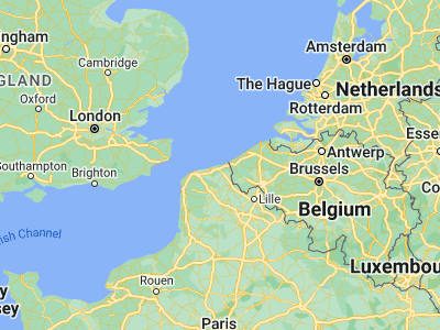 Map showing location of Dunkerque (51.05, 2.36667)