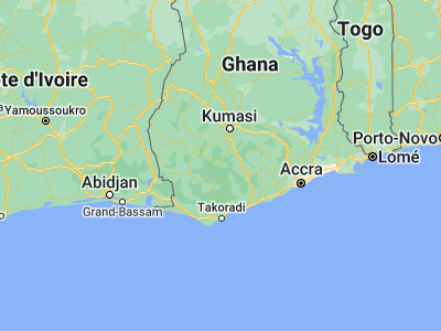 Map showing location of Dunkwa (5.96562, -1.77995)