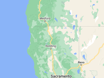 Map showing location of Dunsmuir (41.20821, -122.27195)