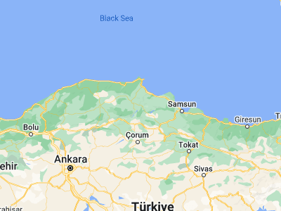 Map showing location of Durağan (41.41583, 35.05444)