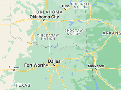 Map showing location of Durant (33.99399, -96.37082)