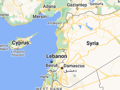 Map showing location of Duraykīsh (34.89637, 36.13138)