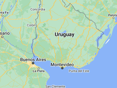 Map showing location of Durazno (-33.41306, -56.50056)