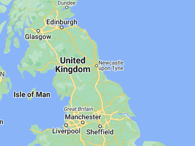 Map showing location of Durham (54.77676, -1.57566)
