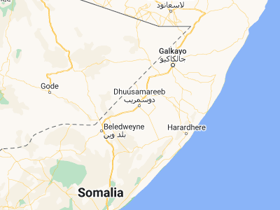 Map showing location of Dusa Marreb (5.535, 46.38611)