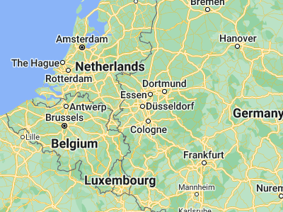 Map showing location of Düsseldorf (51.22172, 6.77616)