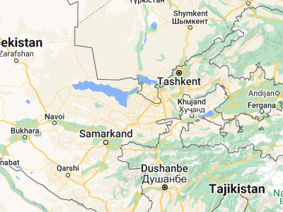 Map showing location of Dŭstlik (40.52472, 68.03583)