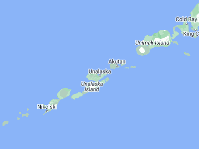 Map showing location of Dutch Harbor (53.8898, -166.5422)