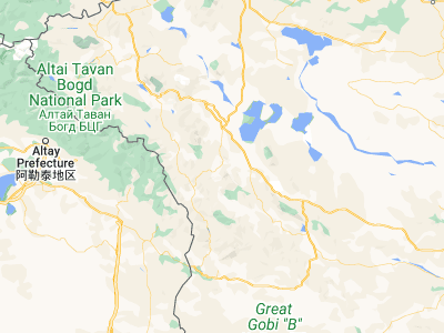 Map showing location of Duut (47.51667, 91.63333)