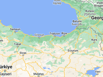 Map showing location of Düzköy (40.87284, 39.42716)