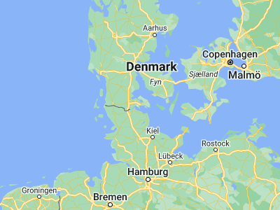 Map showing location of Dybbøl (54.91079, 9.73601)