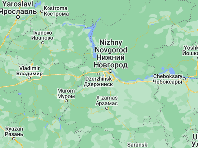 Map showing location of Dzerzhinsk (56.24143, 43.45539)