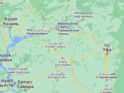 Map showing location of Dzhalil’ (55.0239, 52.7358)