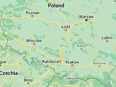 Map showing location of Działoszyn (51.11699, 18.86524)