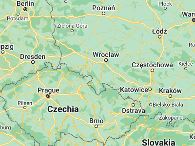 Map showing location of Dzierżoniów (50.7282, 16.65141)