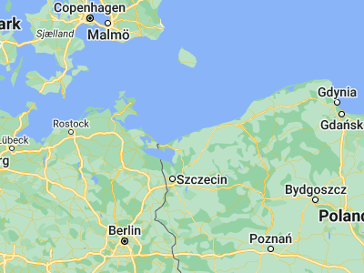 Map showing location of Dziwnów (54.02819, 14.76691)