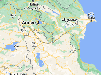 Map showing location of Dzorastan (39.27059, 46.3572)