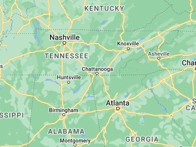 Map showing location of East Chattanooga (35.06535, -85.24912)