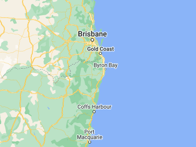 Map showing location of East Lismore (-28.81933, 153.28743)