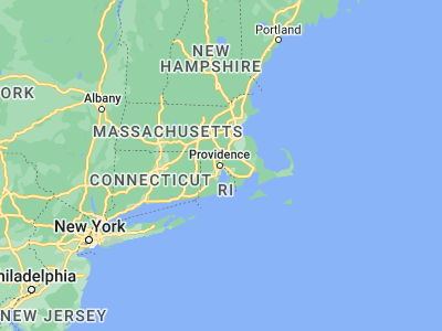 Map showing location of East Providence (41.81371, -71.37005)