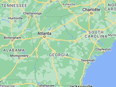 Map showing location of Eatonton (33.3268, -83.3885)