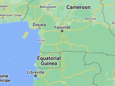 Map showing location of Ébolowa (2.9, 11.15)