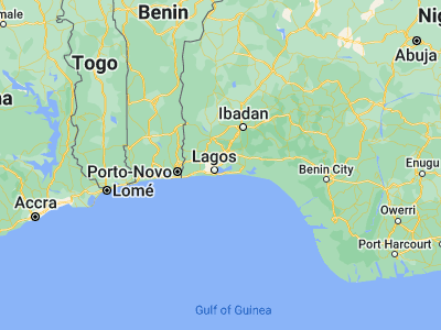 Map showing location of Ebute Ikorodu (6.60086, 3.48818)