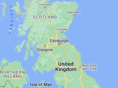 Map showing location of Edinburgh (55.95206, -3.19648)